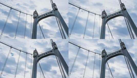 湖南长沙三汊矶大桥延时摄影高清在线视频素材下载
