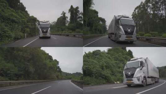 高速公路上的卡车高清在线视频素材下载