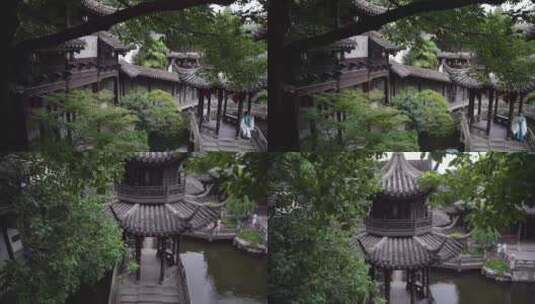 杭州清代古宅胡雪岩故居建筑4K视频合集高清在线视频素材下载