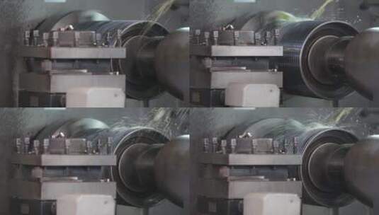 运转中的机械加工设备卷筒生产线高清在线视频素材下载
