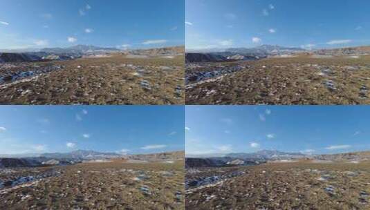 冬季祁连山脚牧区高清在线视频素材下载