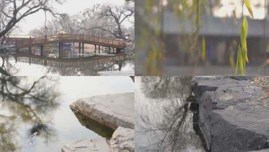 冬季萧瑟河边高清在线视频素材下载