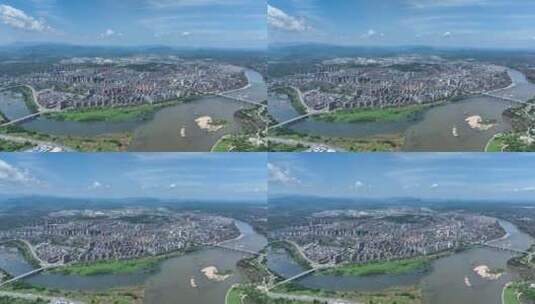 4K江西铅山县城市航拍高清在线视频素材下载