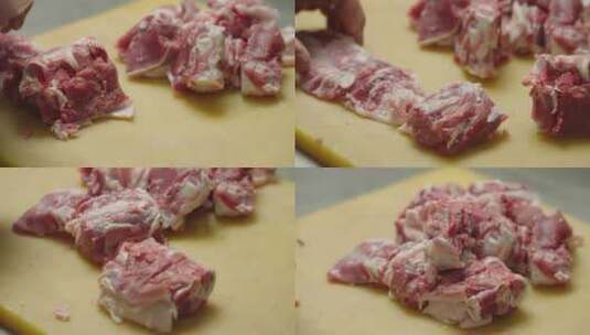 烹饪红烧羊肉高清在线视频素材下载