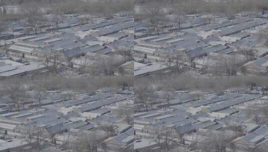 北方农村冬天 农村冬天 屋顶积雪高清在线视频素材下载