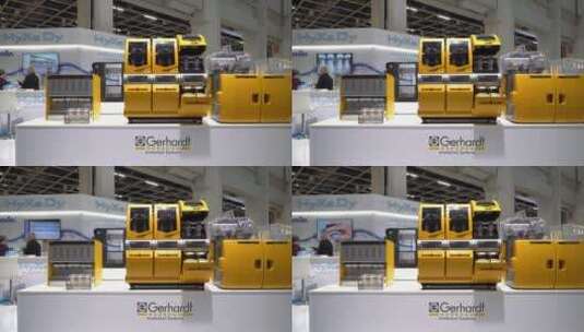 展览会上的实验机器的特写高清在线视频素材下载