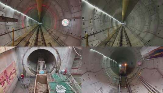 4K航拍地铁隧道施工高清在线视频素材下载