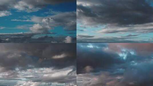 天空乌云延时摄影积云日落极端天气高清在线视频素材下载