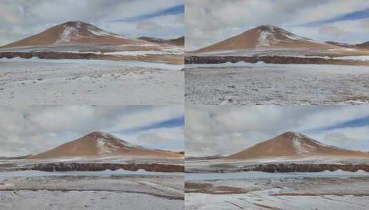 青藏高原火车窗外青藏线青藏公路昆仑山路段高清在线视频素材下载