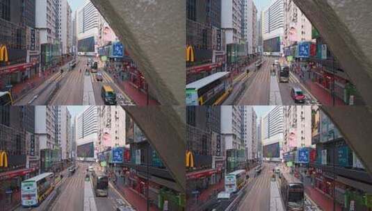 香港铜锣湾城市交通车流高清在线视频素材下载