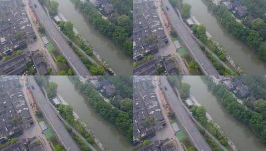 4k  航拍南京老门东历史古迹古建筑景观高清在线视频素材下载