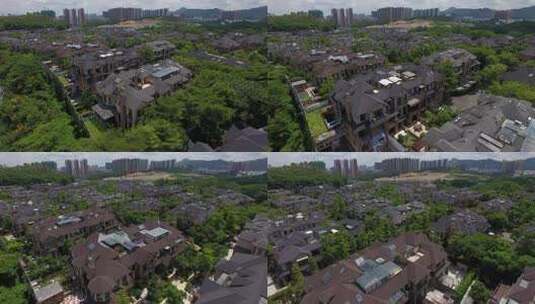 深圳高档小区 航拍 城市小区绿化高清在线视频素材下载