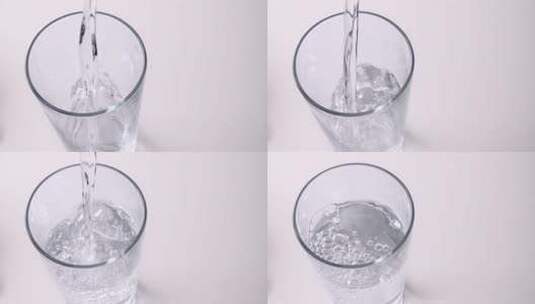 健康饮用纯净水、水杯倒水高清在线视频素材下载