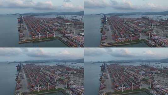 盐田港 盐田 盐田码头 码头 货柜 海运高清在线视频素材下载