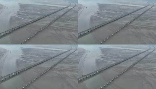 跨海大桥航拍宁德滨海特大桥沈海复线高速路高清在线视频素材下载
