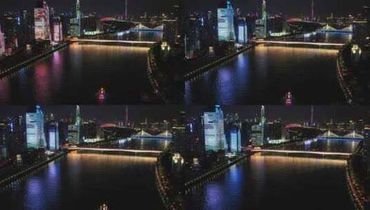 广州都市夜景航拍高清在线视频素材下载
