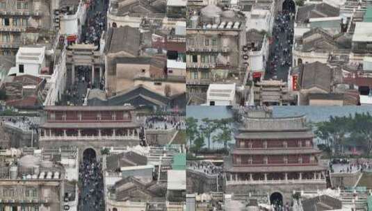 中国广东省潮州市潮州古城牌坊街高清在线视频素材下载