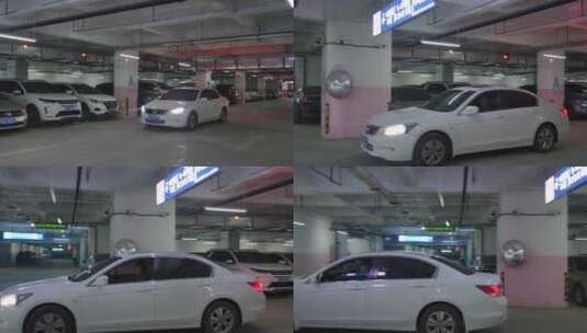 停车场 停车位  车来车往  地下停车场高清在线视频素材下载