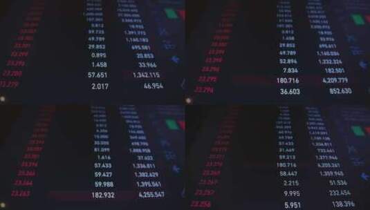 股票交易所股价数字涨跌变化背景高清在线视频素材下载