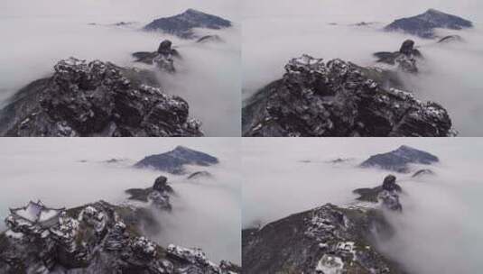 梵净山雪景高清在线视频素材下载
