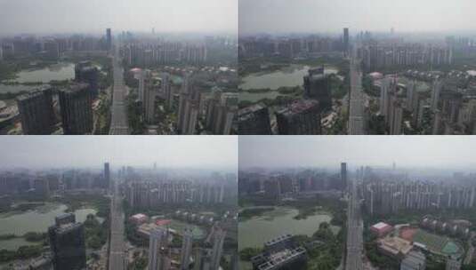 江西赣州城市风光航拍高清在线视频素材下载
