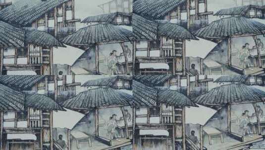 川渝文化壁画高清在线视频素材下载