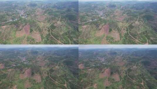 山川丘陵水果种植水果基地航拍高清在线视频素材下载