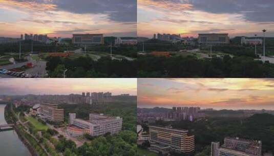 【航拍】咸宁政府大楼人民广场08高清在线视频素材下载