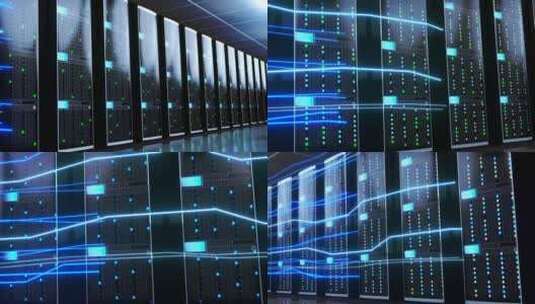 数据机房未来的数据储存概念动画高清在线视频素材下载