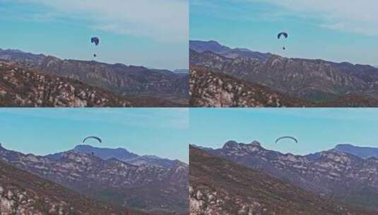 极限运动滑翔伞航拍素材高清在线视频素材下载
