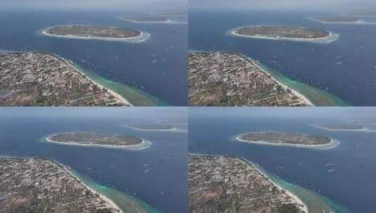 HDR印度尼西亚吉利群岛航拍海滨自然风光高清在线视频素材下载