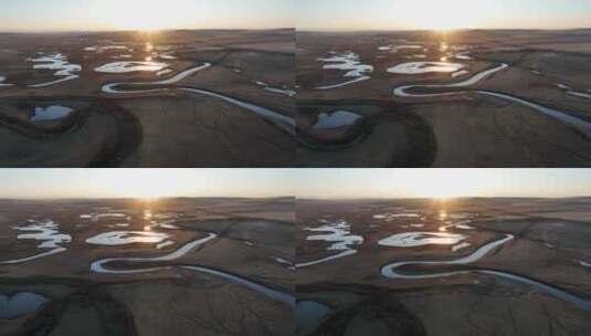 呼伦贝尔草原春天的莫日格勒河风光1372高清在线视频素材下载