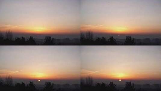 冬日的日出 太阳上升高清在线视频素材下载