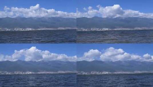 大理苍山洱海的蓝天白云延时摄影风光高清在线视频素材下载