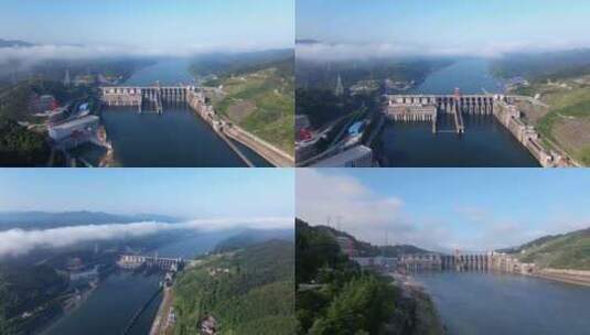 怀化沅江五强溪水电站航拍高清在线视频素材下载