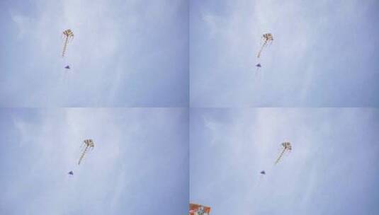 在天空中飞翔的风筝高清在线视频素材下载