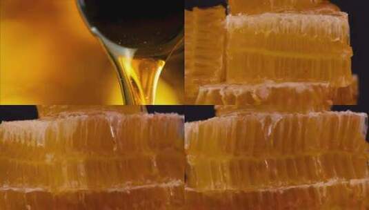 晶莹剔透的蜂蜜特写素材高清在线视频素材下载