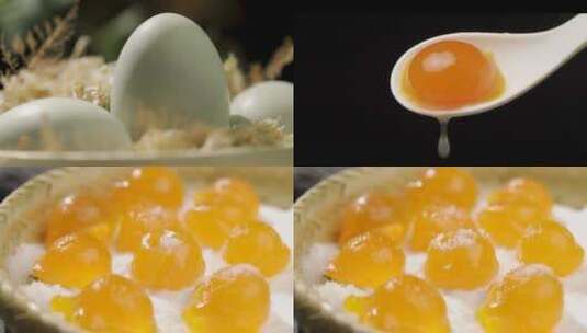 鸭蛋黄咸蛋高清在线视频素材下载