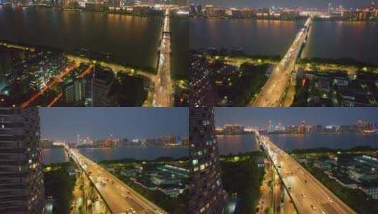 浙江省杭州市上城区复兴路复兴立交桥高清在线视频素材下载