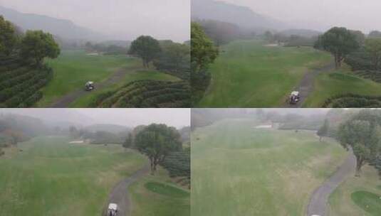 航拍高端 户外高尔夫球场 4K高清在线视频素材下载