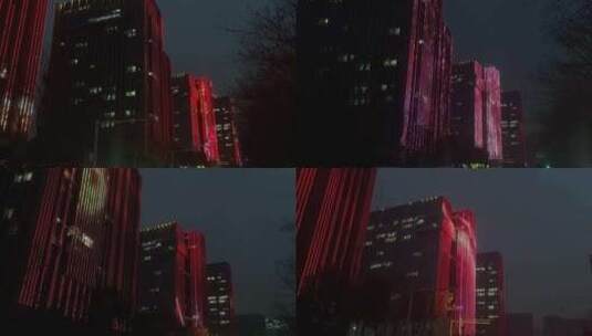城市夜景高楼大厦亮化高清在线视频素材下载