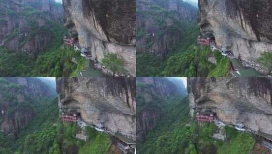 灵通山悬空寺高清在线视频素材下载