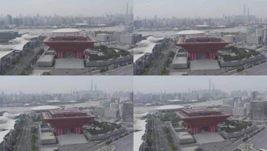 4K原素材-航拍上海世博园-3高清在线视频素材下载
