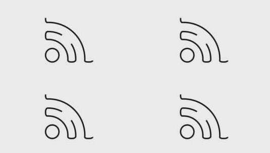 线动画Wifi图标包括Alpha高清在线视频素材下载