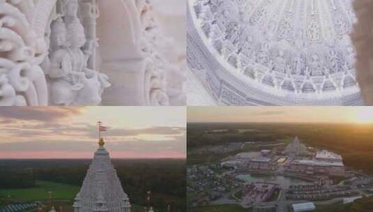 印度新德里阿克沙德姆神庙3高清在线视频素材下载