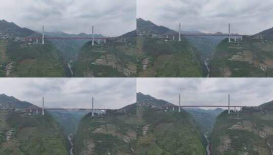 北盘江第一桥航拍高清在线视频素材下载