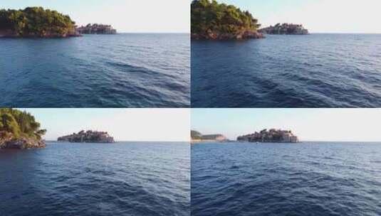 Sveti Stefan，黑山，城镇，无高清在线视频素材下载