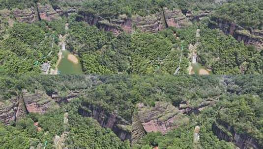 航拍福建泰宁大金湖一线天奇观景区高清在线视频素材下载