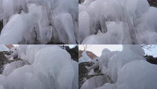 沕沕水 沕沕水景区 沕沕水冰瀑  冰川高清在线视频素材下载