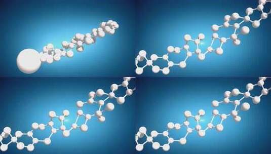 分子结构3D渲染素材高清在线视频素材下载